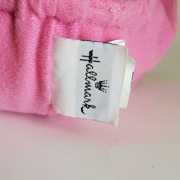 Vintage Hallmark Frog Plush Pink Jumpsuit Valentine Heart Girl 8" - Picture 5 of 11